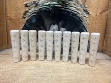 10- Maple Turkey Call Striker Tops w/ lasered Turkey Tracks  Drilled 5/16"