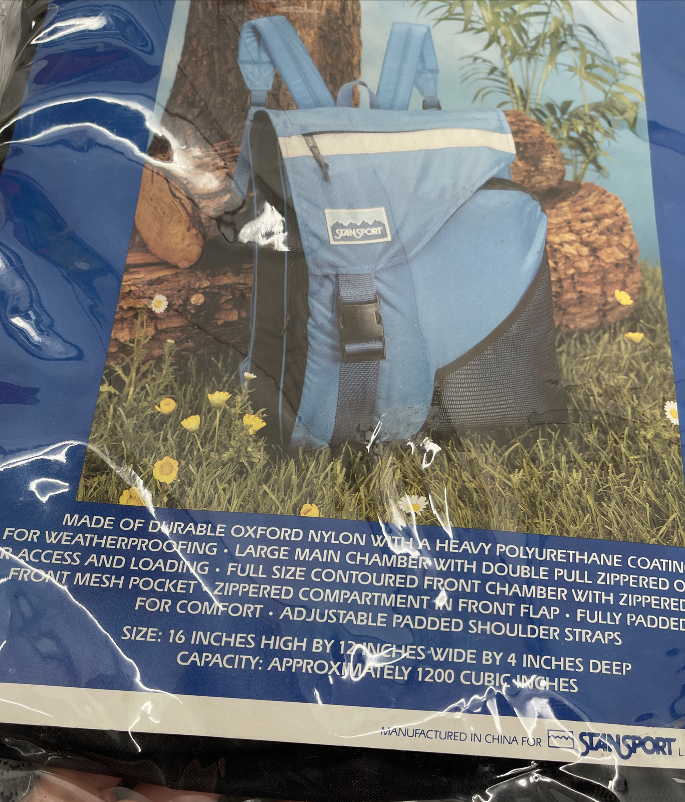 NEW Vintage Stansport “Walkabout” Day Pack, Hiking Backpack, Nylon Bag