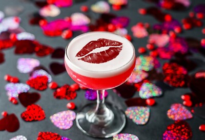 Valentinstag Gin Getränke Topper Cocktail Topper Party essbarer Gefallen