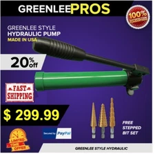 GREENLEE PUMP 767 HYDRAULIC , STYLE HAND PUMP,  NEW, READY TO WORK, FAST SHIP