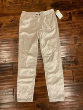 We The Free Silver Skinny Jeans Size 27 Velvet Stretch Ankle Mid Rise