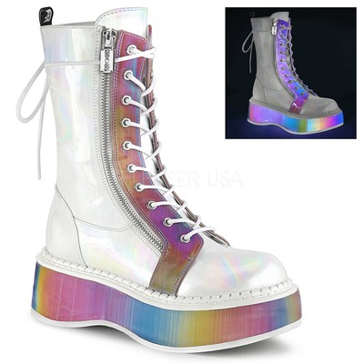 rainbow reflective boots