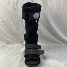 DJ Orthopedics Black Walking Cast Boot Medium Air Pump Foot Brace