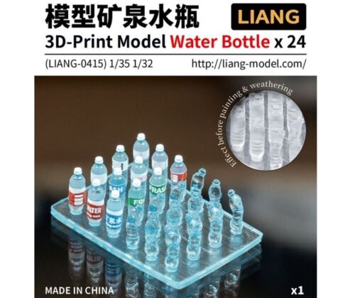 Liang Modell L0415 Modell Wasserflasche x 24, 3D-Druck, inkl. Aufkleber, Maßstab 1/35 - Bild 1 von 3