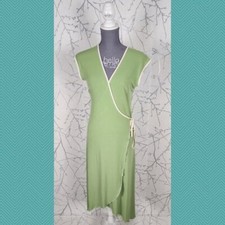 Narcissist Pale Green Stretch Knit Midi Wrap Dress | Women's S