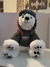 Build-A-Bear White Polar Bear 13" With A CDW Sweater And Winter Flap Hat