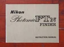 NIKON PHOTOMIC FTN FINDER INSTRUCTION BOOK, 8/70/181737