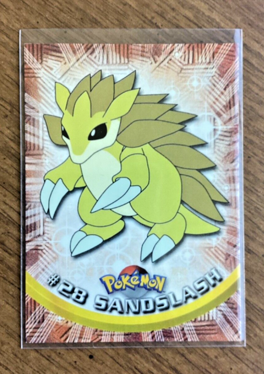 Sandslash #28 Pokemon 1999 Topps TV Animation Edition Red Label