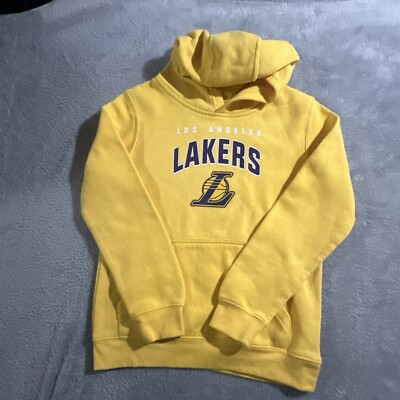 LA Lakers Yellow NBA Basketball Hoodie Youth Sz M