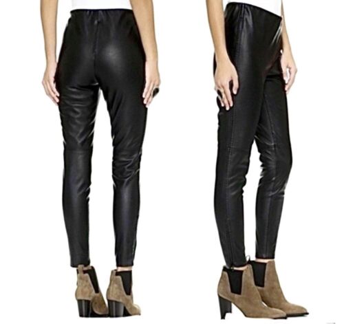 Free People Vegan Leather Skinny Pants Size 10 - Picture 1 of 7