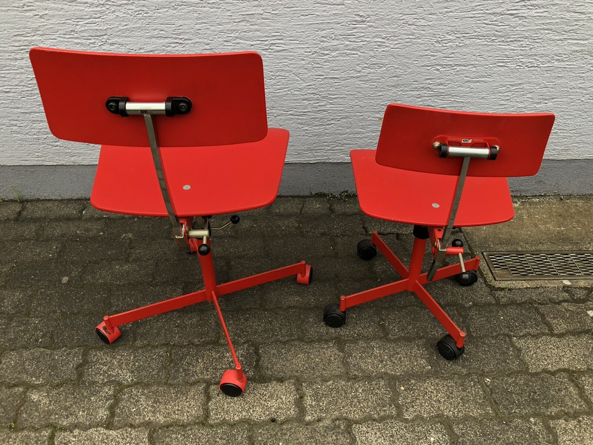 TWO Danish Mid Century RASMUSSEN KEVI Swivel Chair Office/Dining