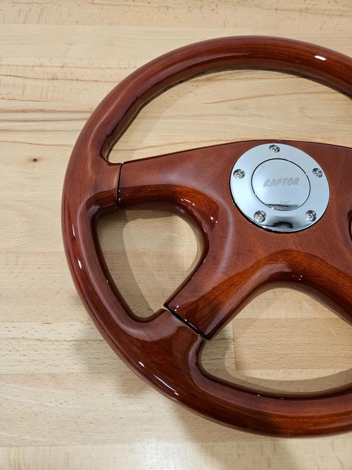 VOLANTE RAPTOR 15" MADERA CAOBA Foto 3 de 4