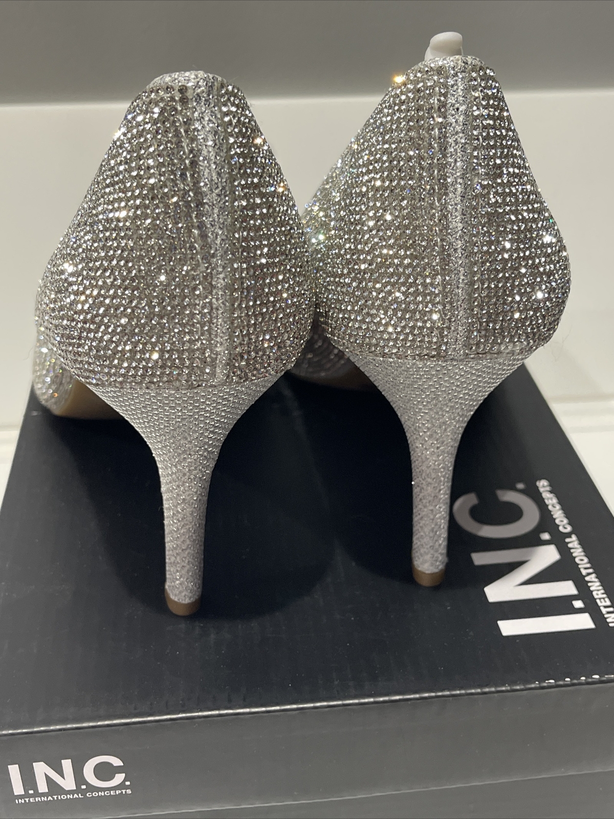 Women’s INC International Concepts Silver Embellished Pointed Toe Pumps