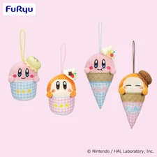 Kirby Ice-cream Mascot Plush set of 4 Furyu (100% authentic)