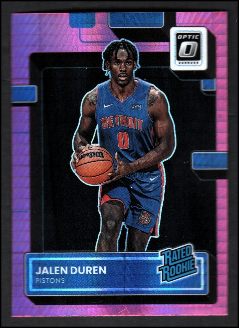2022-23 Donruss Optic Hyper Pink #227 Jalen Duren RR Rated Rookie - NM-MT