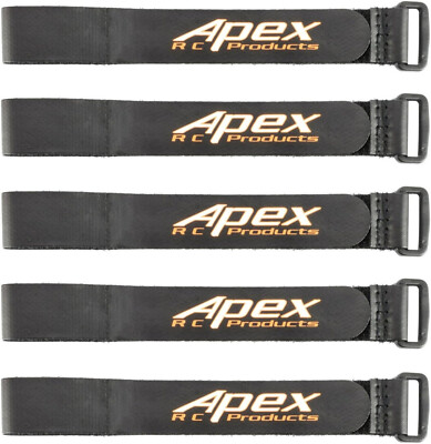 Apex RC Products 20mm X 300mm HD Non-Slip Battery Straps - 5 Pack #3031A