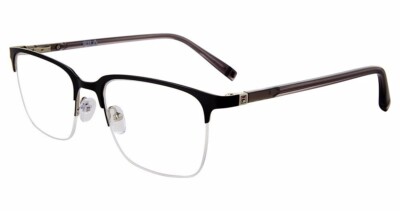 Fila VFl395 Black Metal Semi Rim Square Optical Eyeglasses Frame 52-18-145 RX