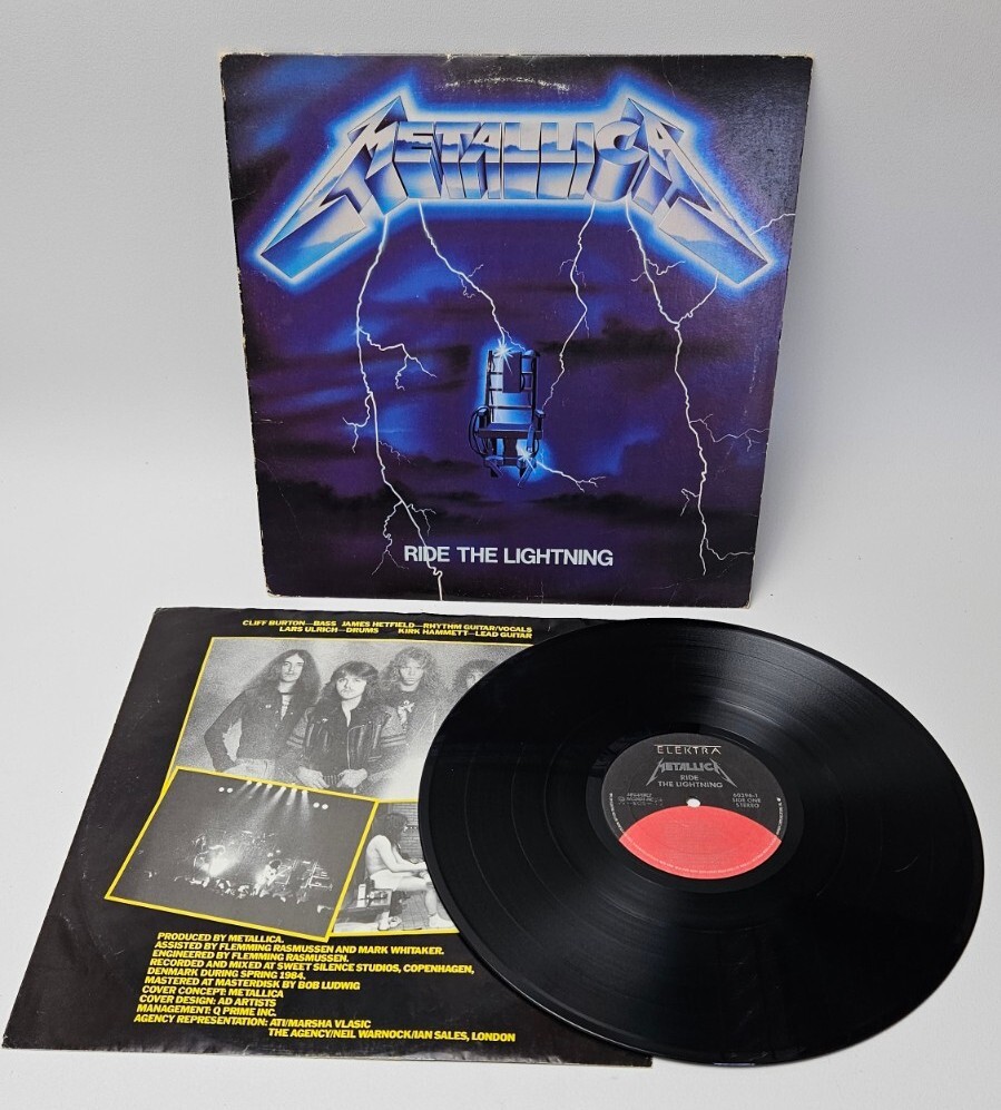 Metallica "Ride The Lightning" 1984 Elektra US 603961 LP with Original