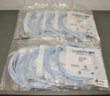 (10) Commscope Systimax 15ft Patch Cables CPC3312-02F015, CAT 6, GS8E-LB-15FT