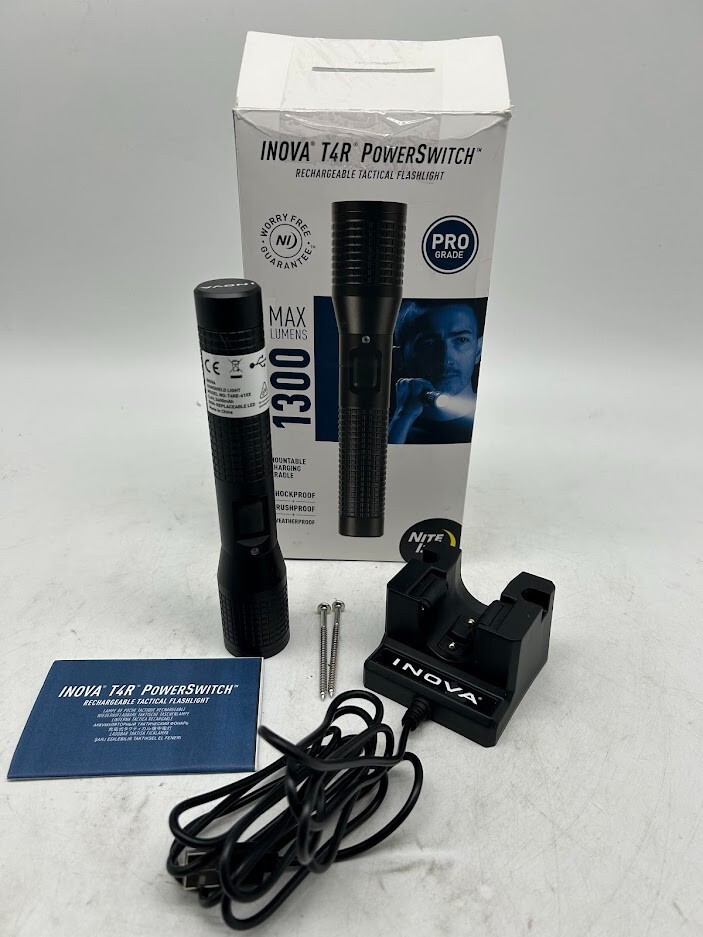 Nite Ize Inova T4R PowerSwitch Rechargeable Tactical Handheld Flashlight Black