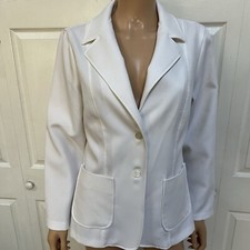 Vintage White Blazer Knit Size Small