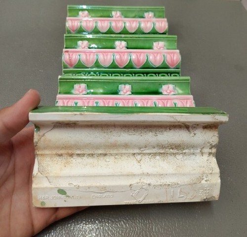 Rare Vintage 4 Piece Tiles H & R Johnson Majolica Art England Tiles. - Picture 12 of 19