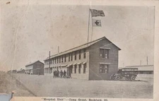  1910s Hospital Unit Camp Grant Rockford Illinois RARE Photo RPPC Postcard