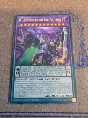 D/D/D/D Dimensional King Arc Crisis (ULTRA RARE) DOOD-EN035 (MINT) Yu-Gi-Oh!