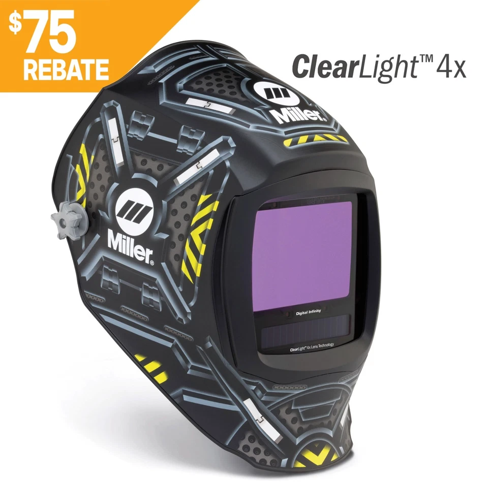 Capacete de solda Miller Digital Infinity Black Ops com lente ClearLight 4X (296779)