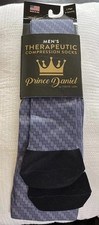 NEW Prince Daniel Celeste Stein Dressy Compression Socks 18-35 mmHg Blue