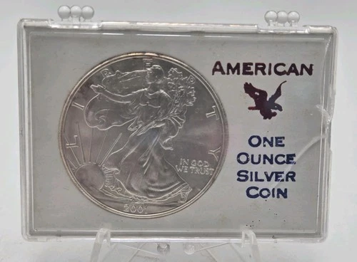 2001 US SILVER AMERICAN EAGLE 1OZ 999 FINE $1 Dollar Coin LIBERTY No Reserve