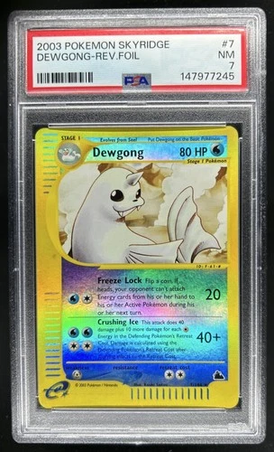 2003 Pokemon Skyridge Dewgong Reverse Holo #7/144 PSA 7