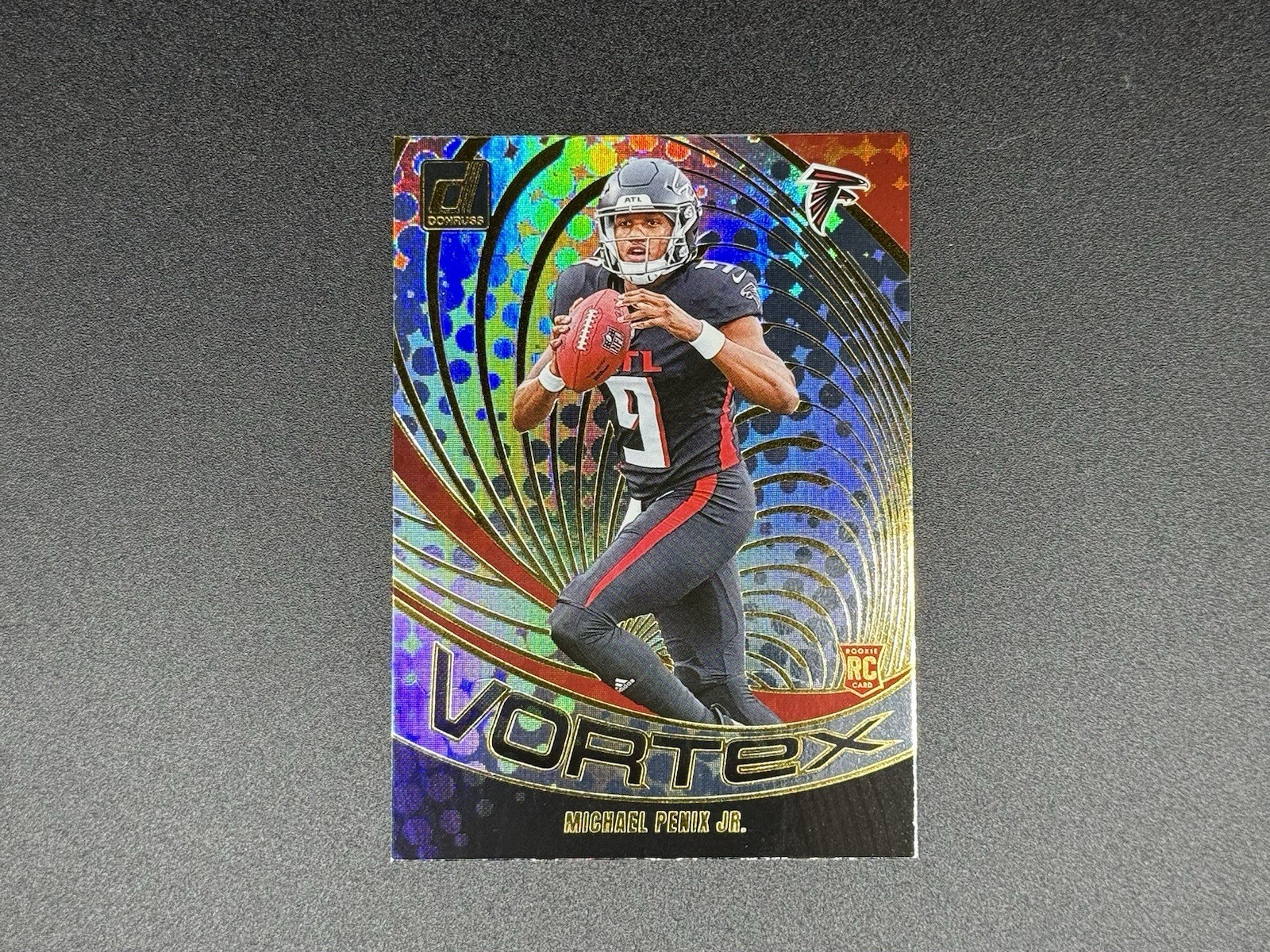 2024 Donruss Michael Penix Jr Vortex Insert #VOR-MPJ Atlanta Falcons (RC)