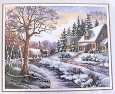Sunset Counted Cross Stitch Kit 13691 WINTER OUTING 14" x 11"