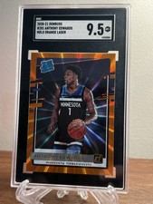 Panini Donruss 2020-21 Anthony Edwards #201 Holo Orange Laser SGC 9.5