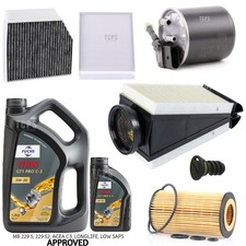 FOR MERCEDES C250D COUPE C205 SERVICE KIT 6L FUCHS OIL & FULL PACKAGE