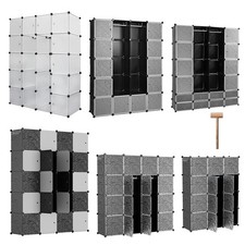 DIY Regalsystem Kleiderschrank Steckregal Aufbewahrung Schuhschrank F&auml;cher