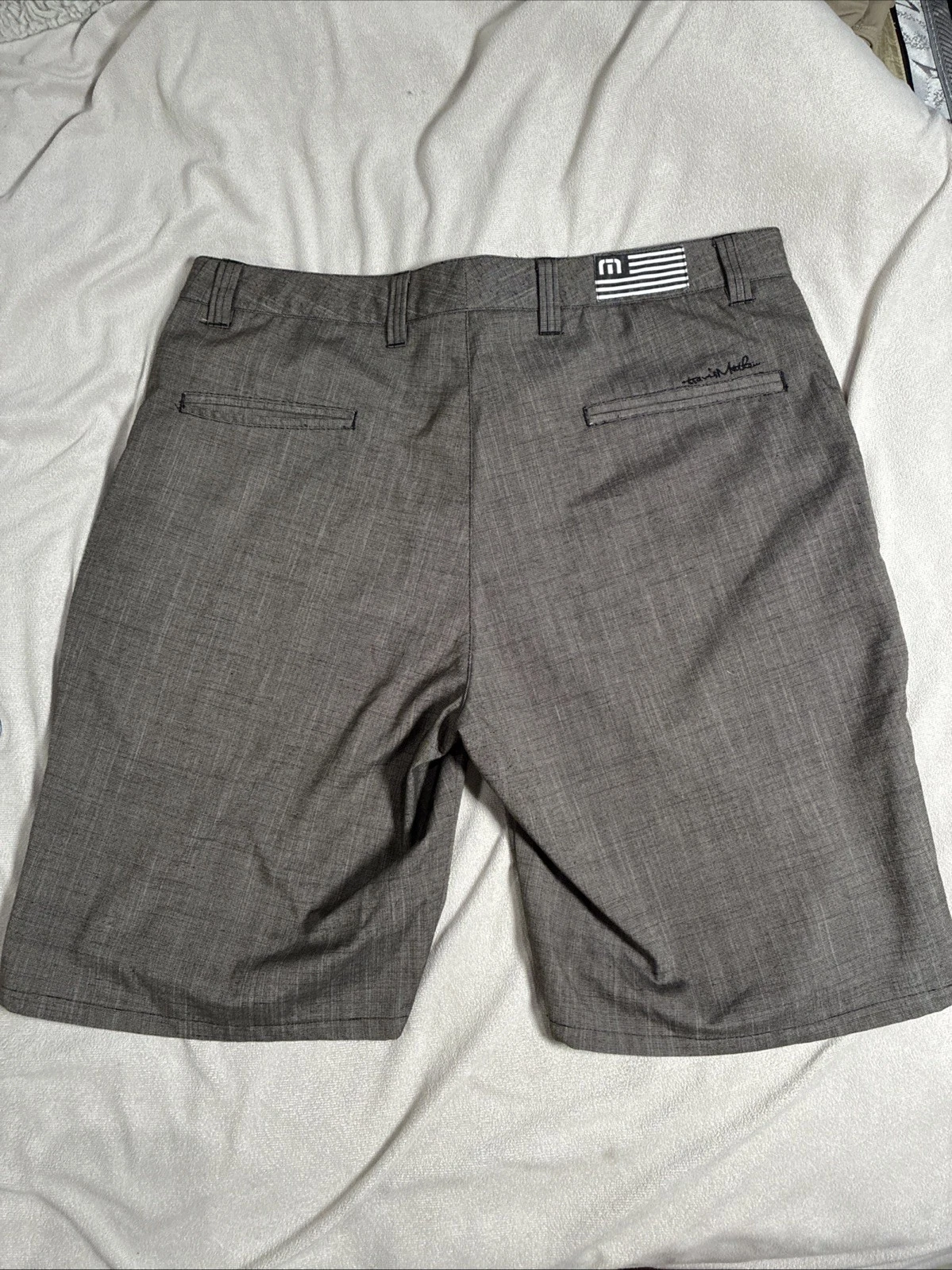 Travis Mathew Shorts Mens 36 Chino Golf Brown