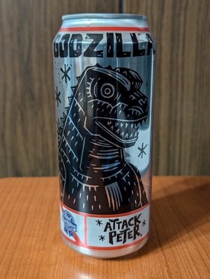 *LAST ONES* Godzilla Attack Peter Pabst PBR Limited Edition 16oz Beer Can Empty