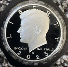 2025 S Silver Kennedy Half Dollar Gem  Proof 50c 50 Cents - 99.9 % Silver !