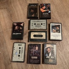 Waylon Jennings Cassette Tape Lot  various Country Music 9 