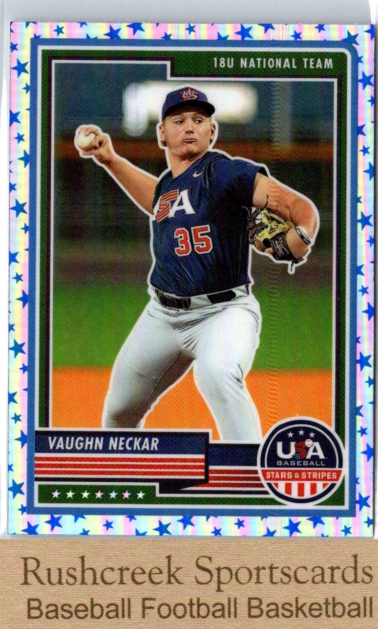 2023 Panini Stars & Stripes USA Baseball #12 Vaughn Neckar Prizm Stars