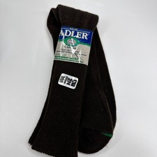 ADLER MENS SOCKS Dark Brown 5505 Crew Length KING SIZE 12.5 Made USA New VTG