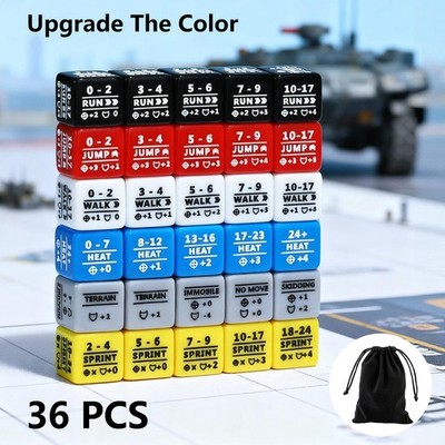 30X Battletech Stats Modifier Dice Full Dice Bundle: Movement Heat & Special Toy