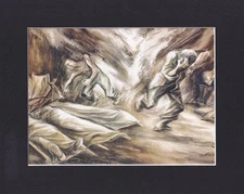 8X10" Matted Print Picture Art of War: Lt. Edward Millman,