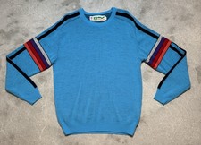 Vintage John Deere Men’s Sweater 100% Orlon Wintuk Made In The USA Turquoise LRG