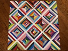 Hodge Podge Colorful Lap or Baby Quilt Top