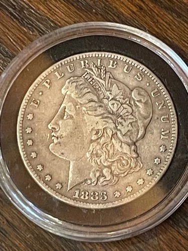 1883-S $1 MORGAN SILVER DOLLAR - Toned Color, Good Detail