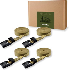 Tie down Lashing Strap, Cam Buckle Ratchet Strap, Secure Kayak, Bike, SUP and Ca