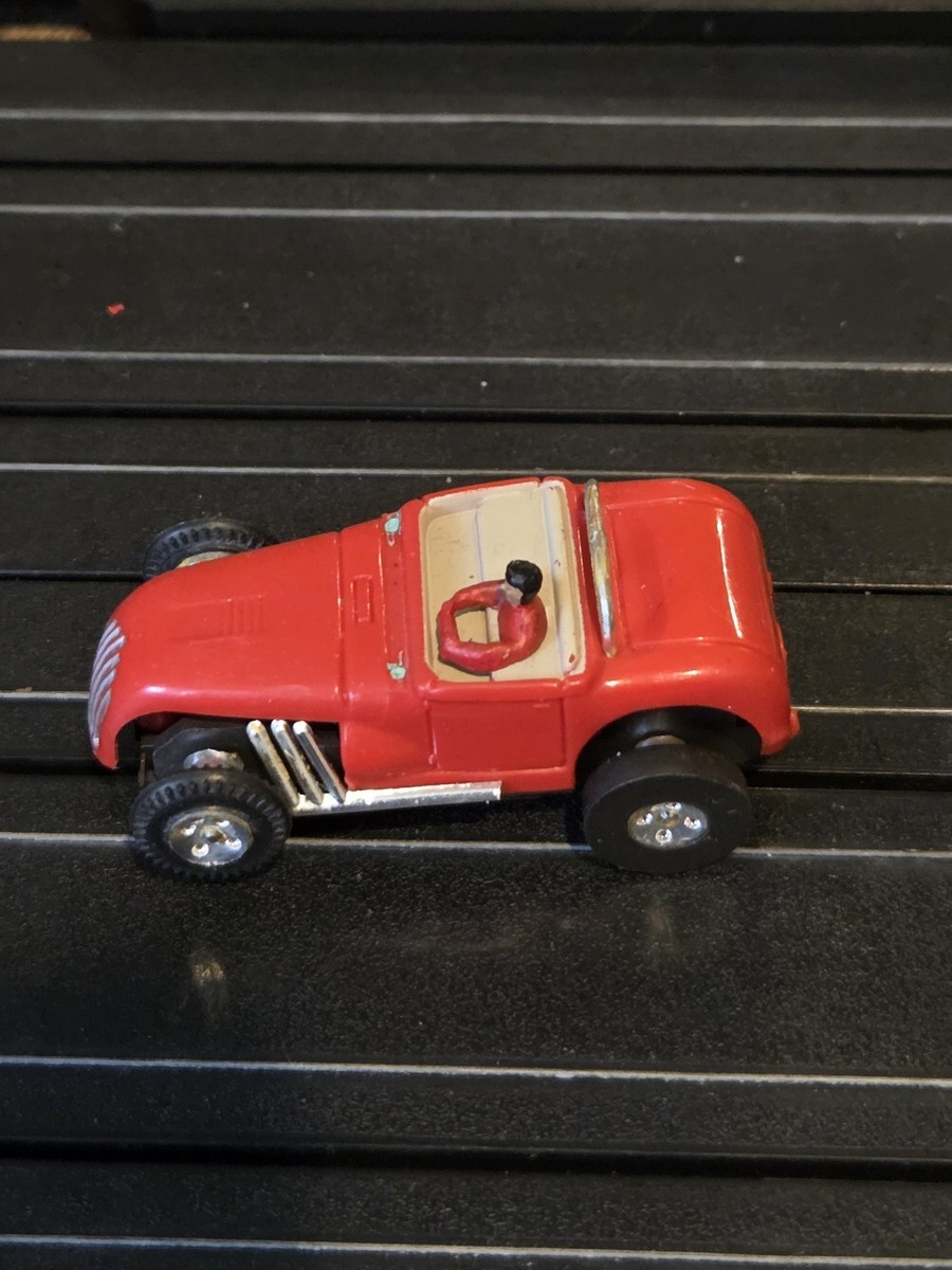 Aurora Tjet Hot Rod Coupe HO Slot Car Red